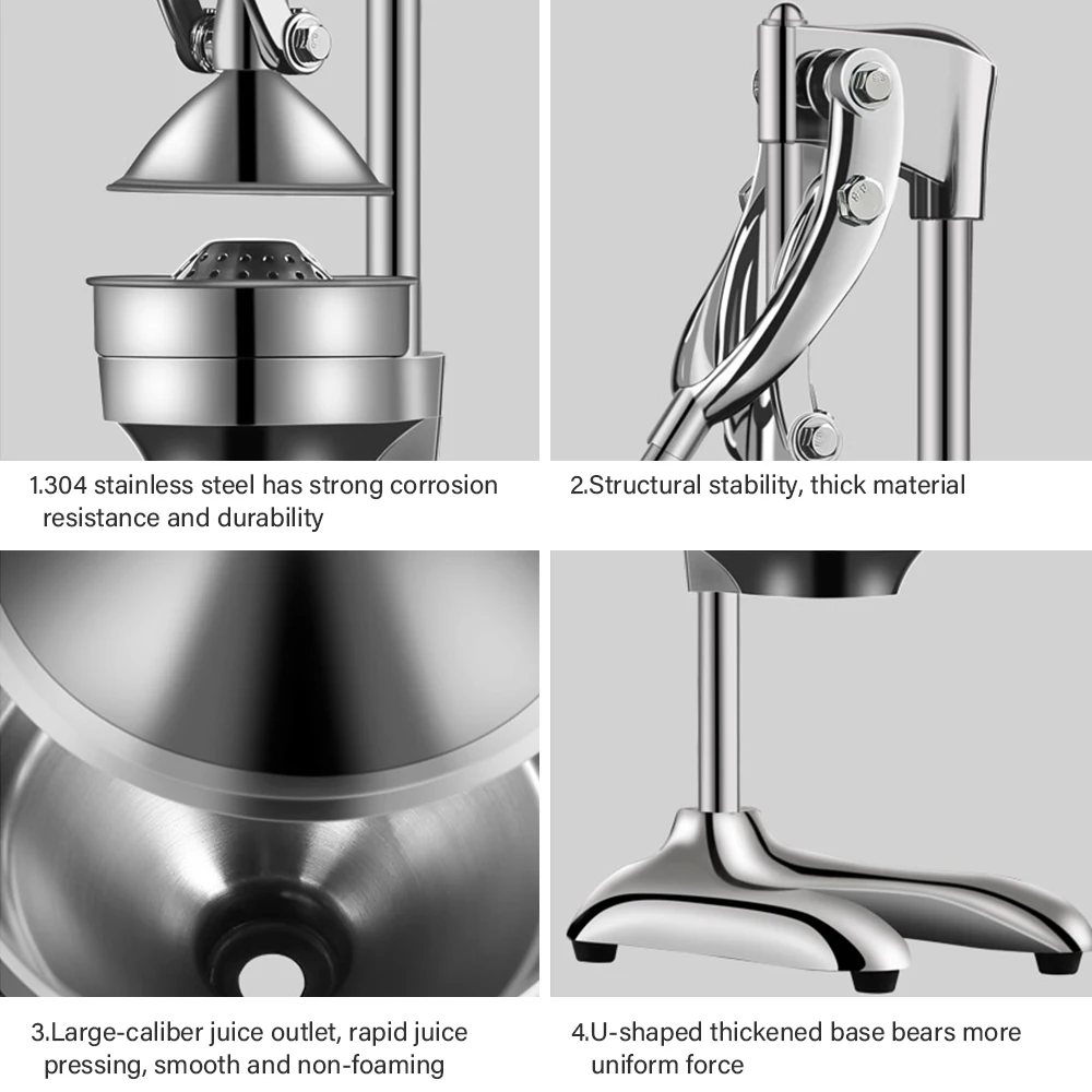 Ручной пресс из нержавеющей стали соковыжималка для цитрусовых лимона апельсина