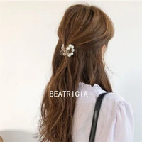 hair claw chic barrettes claw crab mini round pearl for women girls sweet hair clips hairpins styling