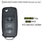CN001098 дистанционный Автомобильный ключ 433 МГц для VW Caddy Transporter Beetle Jetta Sharan Scirocco Polo Flip Key MQB88 5K0837202BH 5K0837202DH