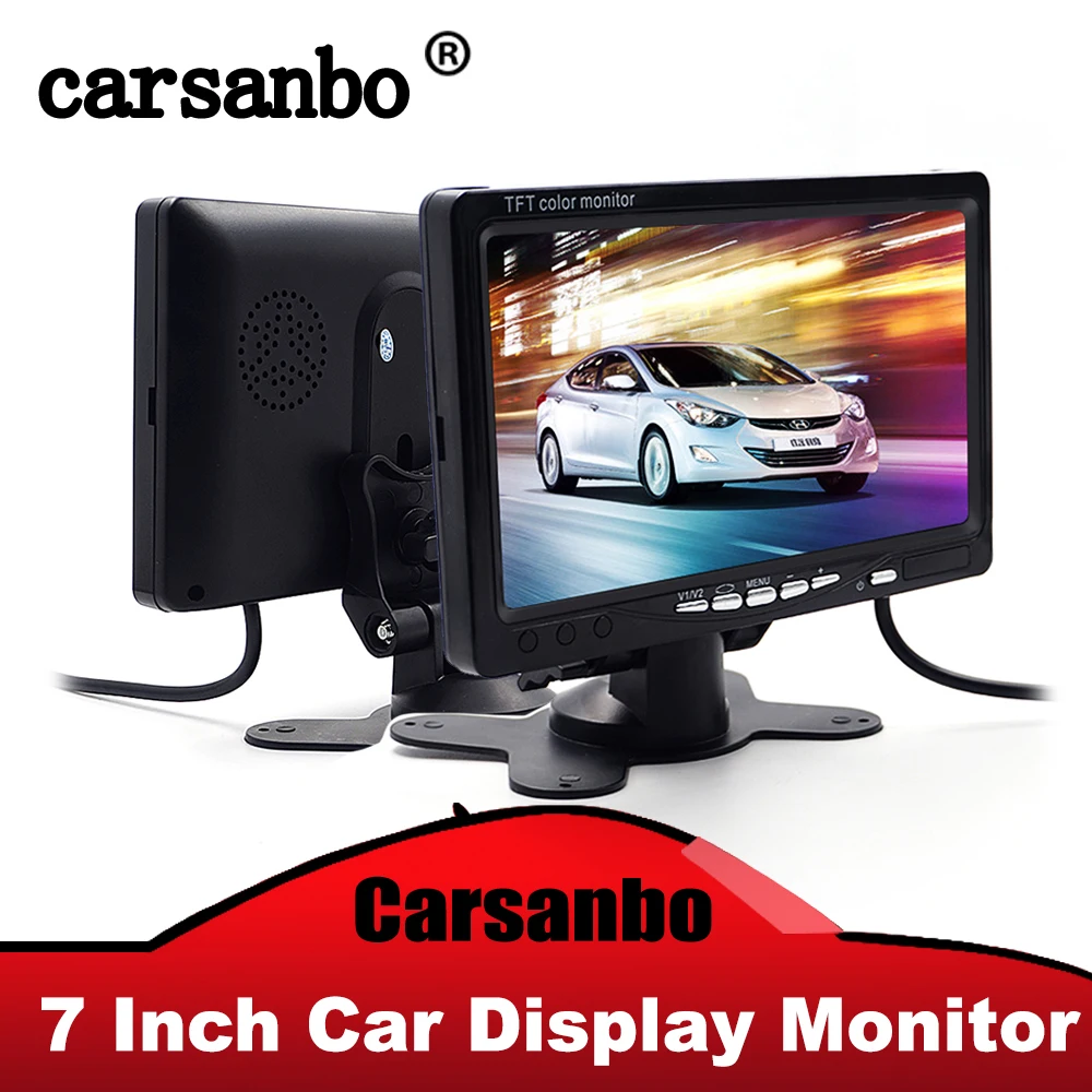 Carsanbo 7 дюймов Автомобильный монитор TFT ЖК дисплей Цвет Дисплей Монитор
