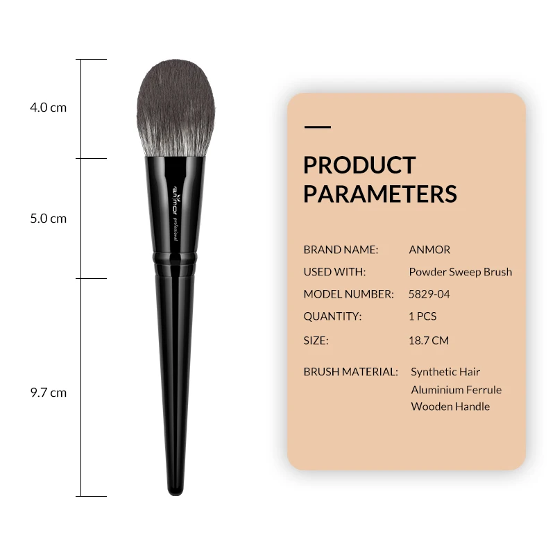 Anmor Румяна Кисть для макияжа Профессиональная основа под макияж деревянная ручка