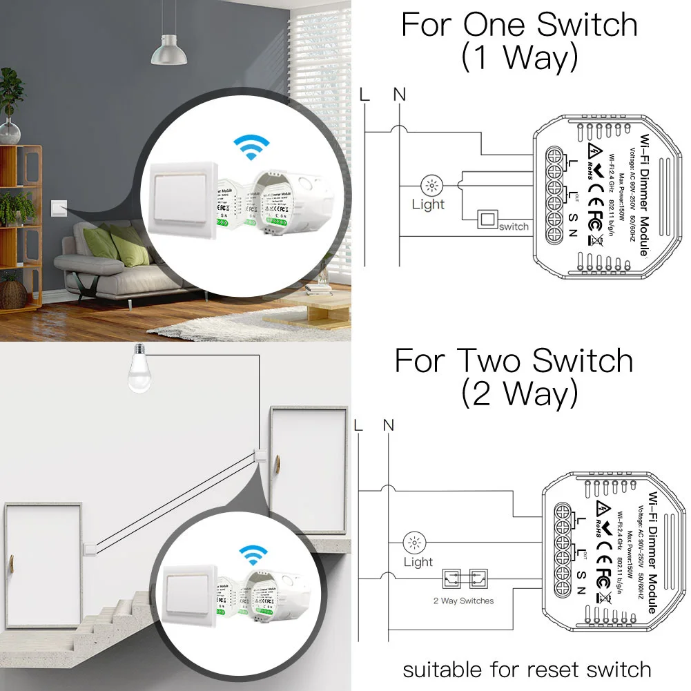 DIY Smart WiFi светильник светодиодный диммер приложение Life/приложение Tuya