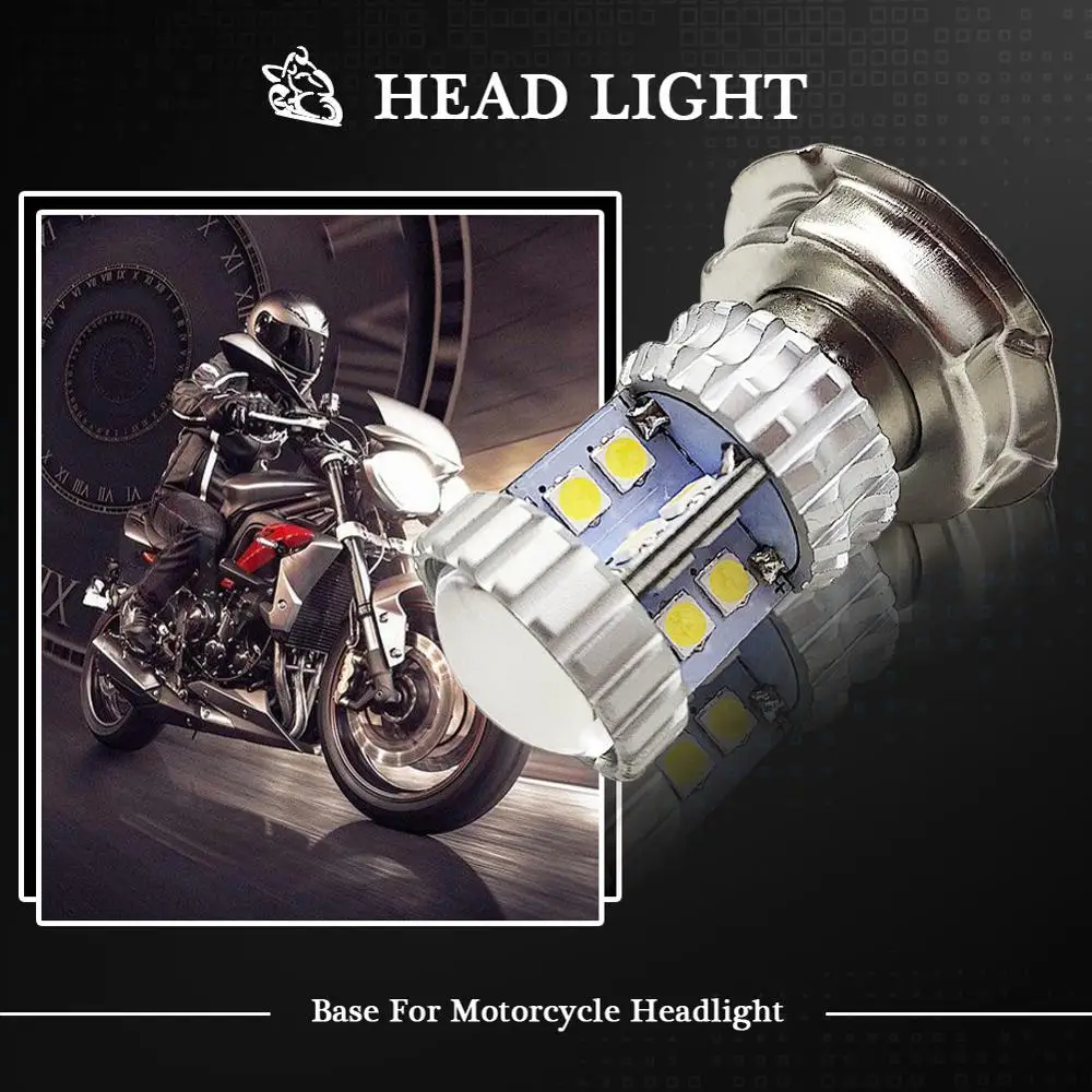 1Pcs 8W P26S LED Motorcycle Headlight White 6000K 3030 20SMD Bulb 600LM Bike Scooter Moto LED HeadLamp 10-30V No-polarity enlarge