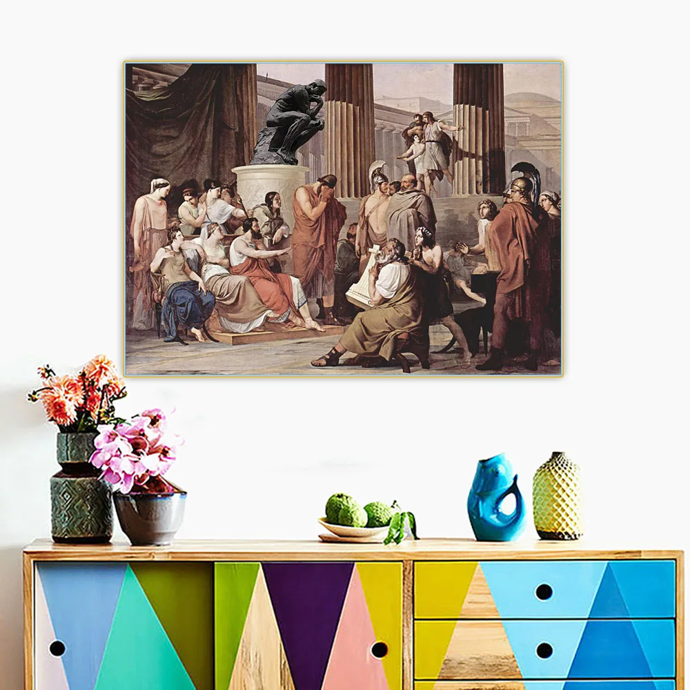 

Holover Canvas Oil Painting Wall Home Decoration Francesco Hayez"Ulysses at the Court of Alcinous"Romanticism Aesthetic Artwork