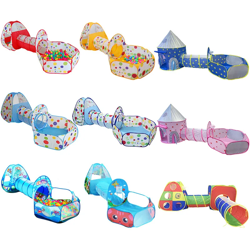 Детская игровая палатка для ползания туннель хижина мальчиков и девочек детские