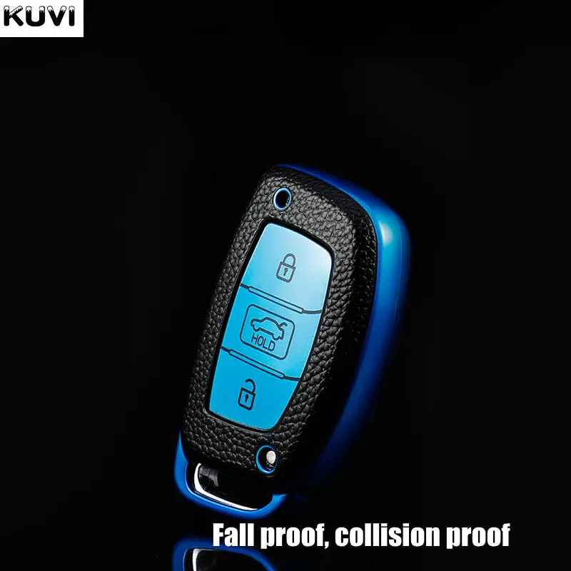 Кожаный ТПУ чехол для автомобильного смарт-ключа чехол-брелок Hyundai iX20 I30 IX35 I40 Ix25