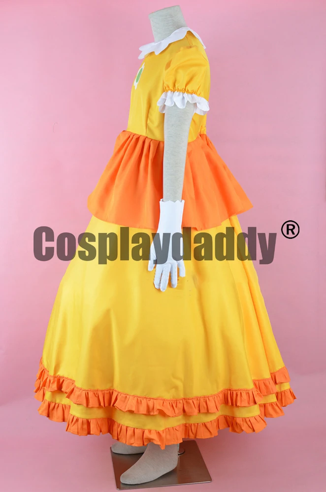 Супер Принцесса ромашки косплей костюм платье желтое для взрослых женщин
