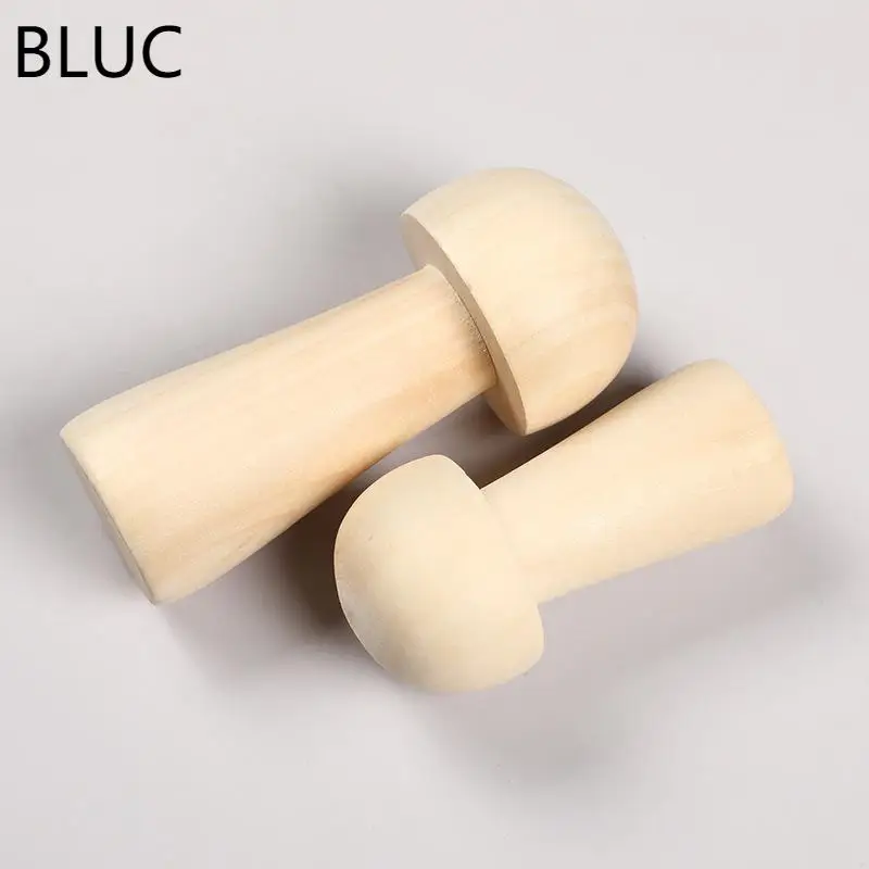 

New Novelty Wooden Mushroom DIY Natural Unfinished Wood Cute Kids Fashion Painted Toys Craft Accessories
