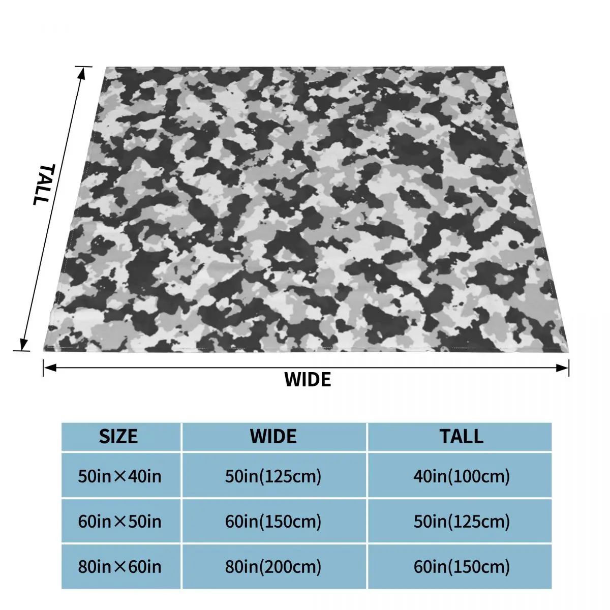 Winter Camouflage Camo Blankets Fleece Decoration Popular Multi-function Super Soft Throw for Bedding Travel Quilt | Дом и сад