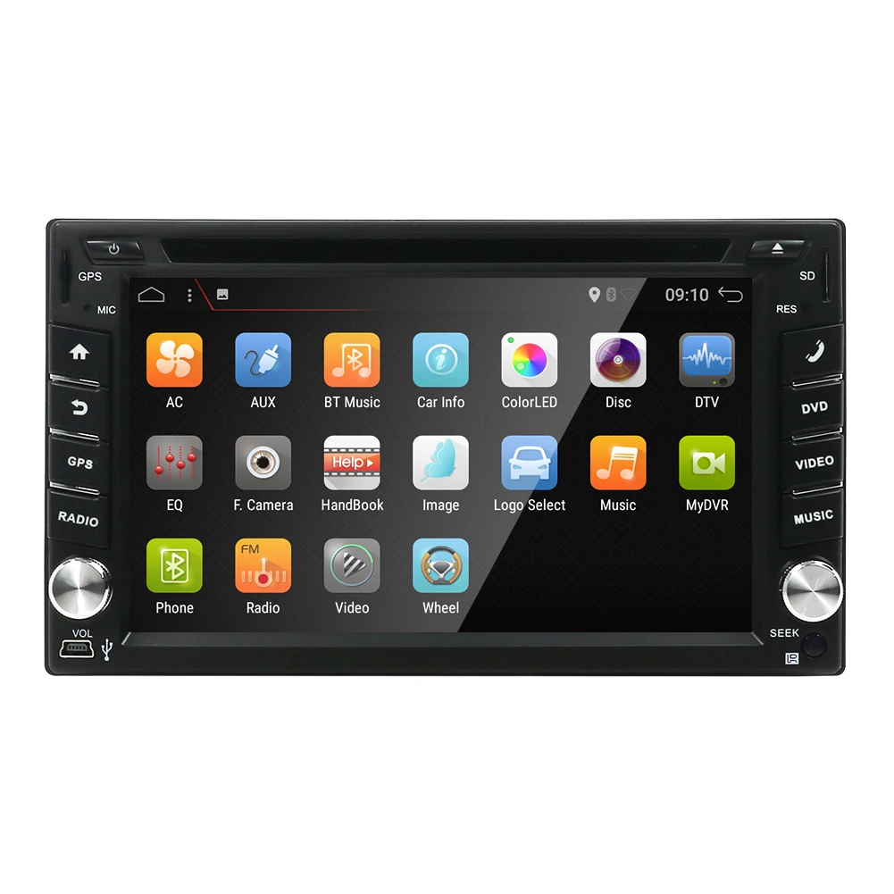 Eunavi Android 10 автомобильное радио GPS навигация Универсальный двойной 2 Din головное