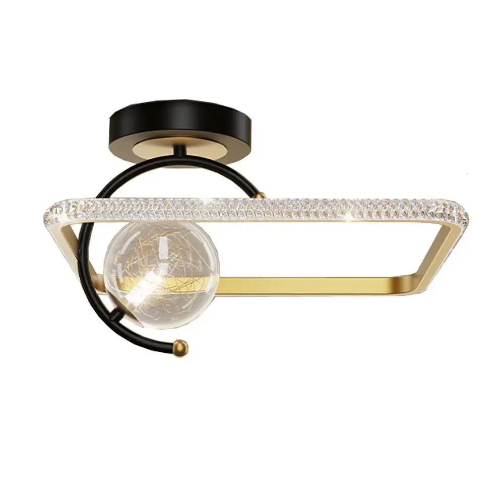 Светодиодный потолочный светильник для гостиной хрустальный круглый квадратная