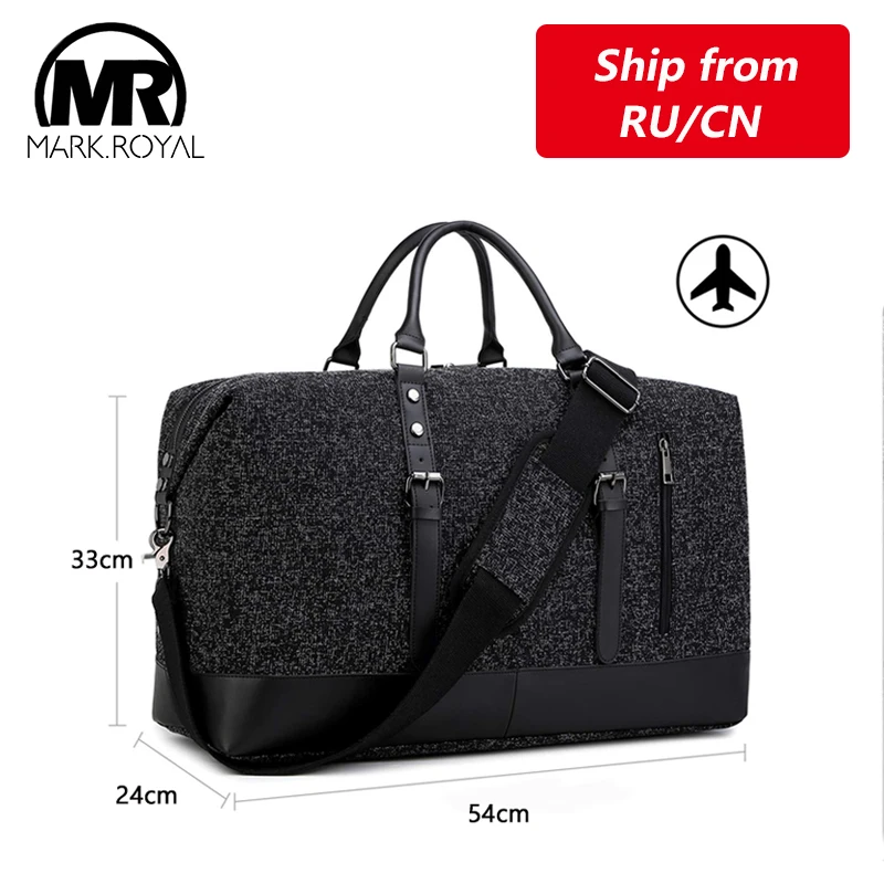 Дорожная сумка MARKROYAL деловая унисекс из ткани Оксфорд для отдыха на ночь 2019 -