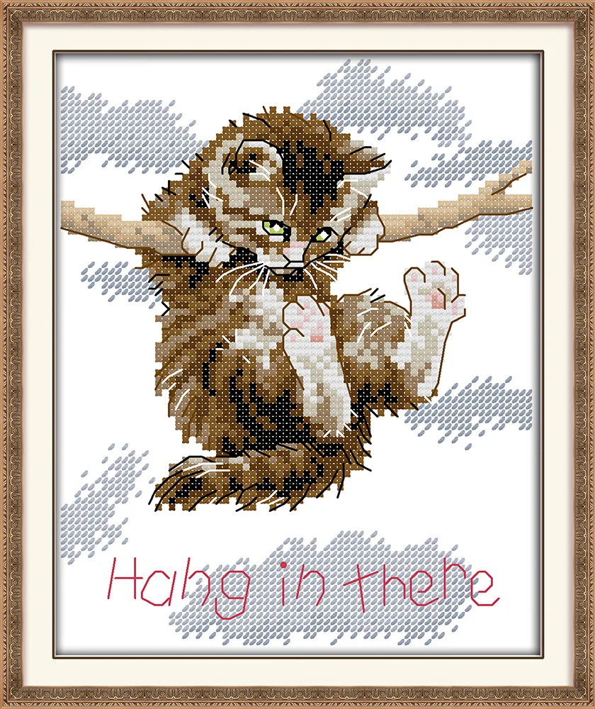 Радость воскресенье с принтом Котенок для повесить в там Счетный китайские