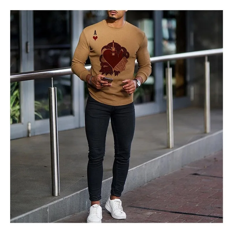 

ZOGAA Hoodies Men Autumn Men's New Printed Round Neck Slim Sweater Sweatshirts Lounge Wear Hot Sale All-match Oversize Clothing