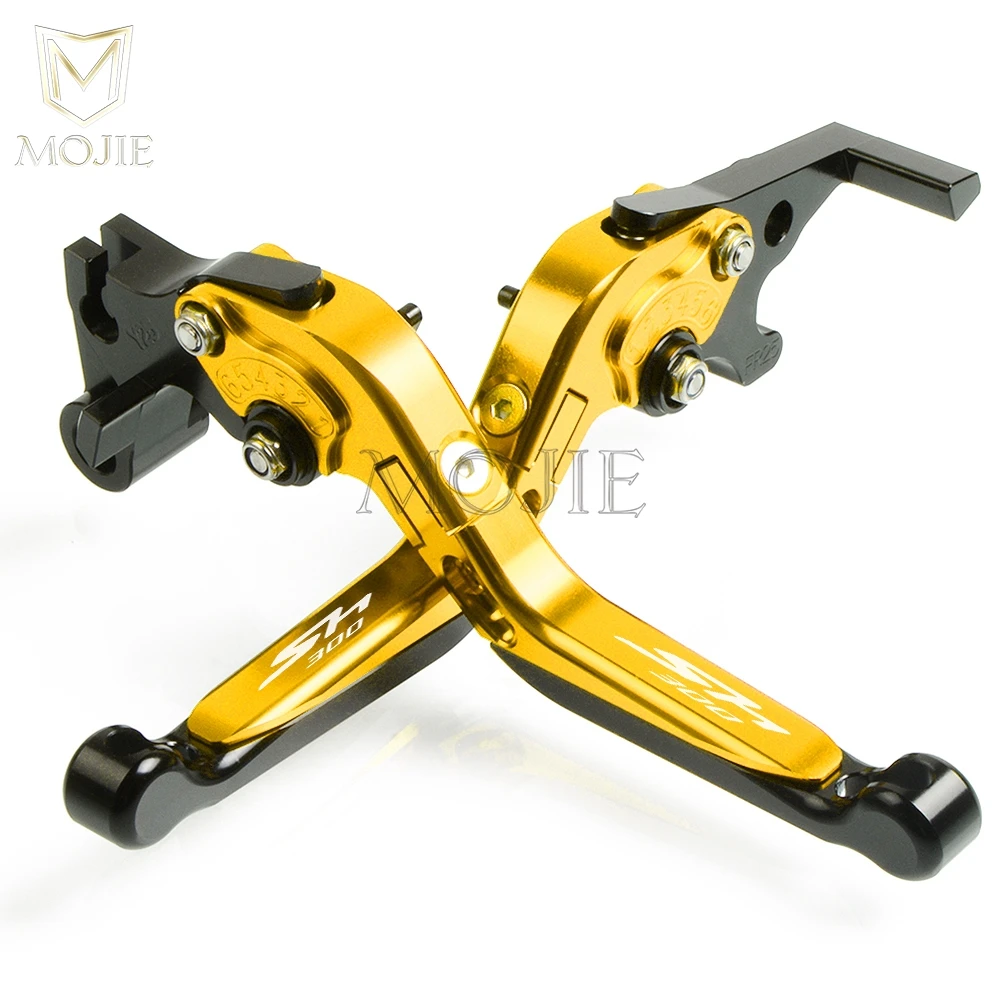 Gold Black Аксессуары для мотоциклов CNC Алюминиевые Регулируемые Складные Выдвижные Тормозные Рычаги сцепления Набор для Honda SH300 SH 300 - Color: Gold Black