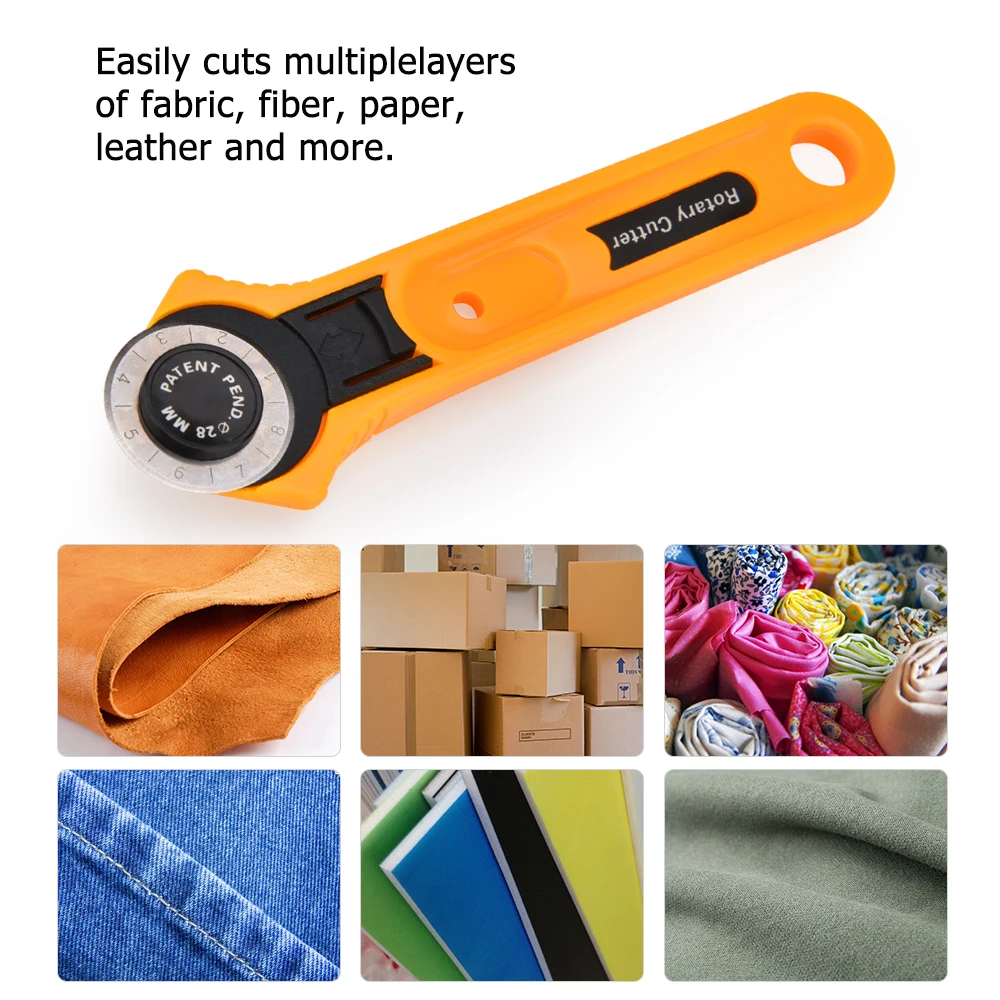 

28/45mm Rotary Cutter Set Fabric Cutter Circular Blade Leather Cutting Tool Patchwork Leather Cutter DIY Patchwork Sewing Tool
