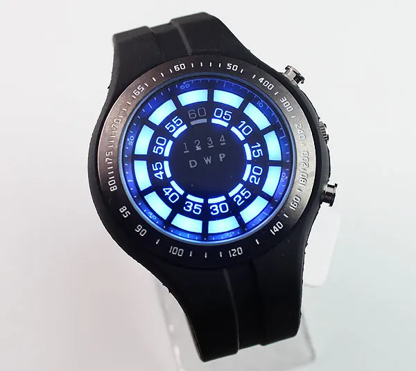 TVG мужские часы спортивные модные резиновые синие Бинарные светодиодные Reloj Hombre