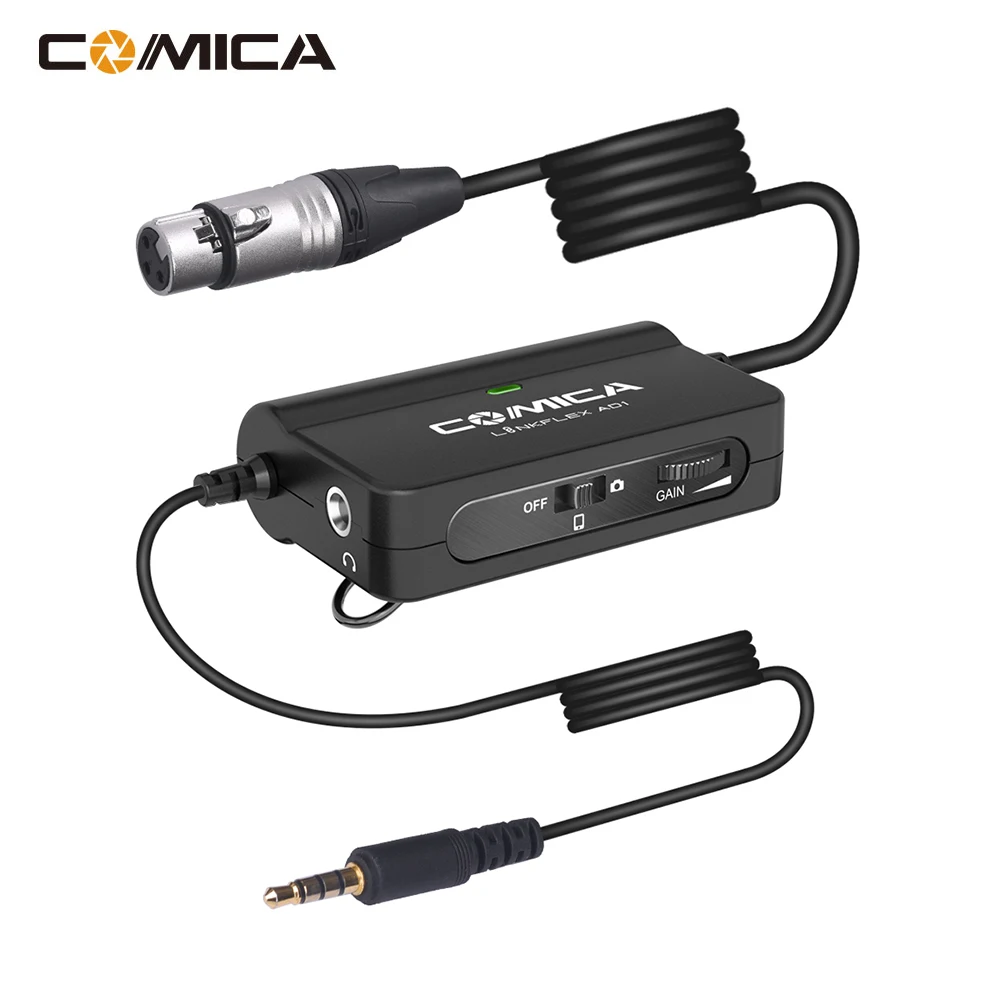 

COMICA Photography Accessories MIC Mini Microphone Preamp Adapter XLR to 3.5mm Audio Converter for DSLR Camera Smartphone