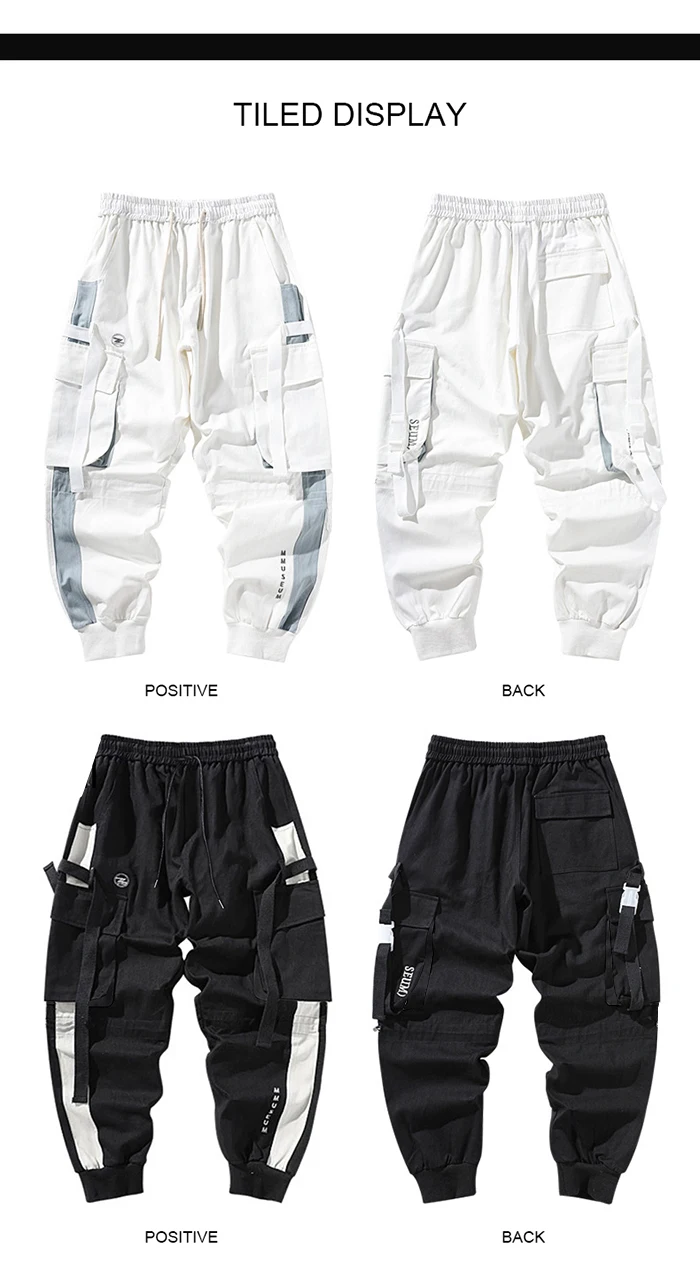

Streetwear Pockets 2021 Men's Jogger Pants Hip Hop Sweatpants Joggers Trousers Tactical Mens Pants Cargo Harem Pants Men Clothes