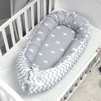 8050cm newborn baby nest bed portable crib travel bed infant toddler cotton cradle washable for kids bed bassinet bumper