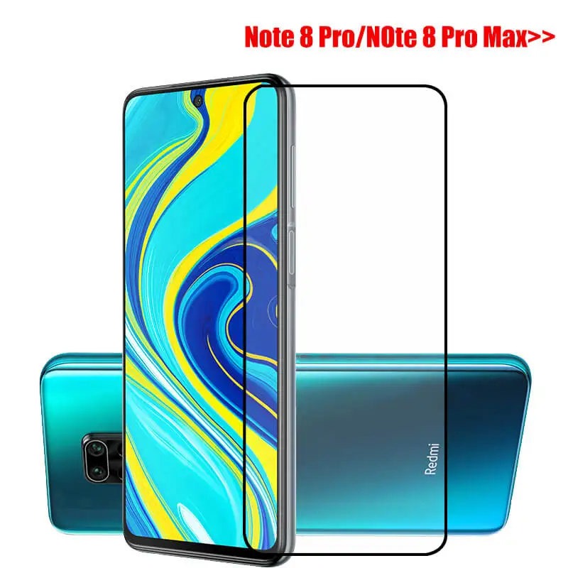 3D Full Cover for Xiaomi Redmi Note 9s Tempered Glass on For Protective Screen Film Protector | Мобильные телефоны и