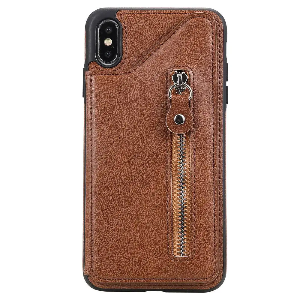 Однотонные флип-Чехлы KISSCASE для iPhone 7 Plus, чехол 6 6s 6plus 6s Plus, мягкий чехол из ТПУ чехол для iPhone 7 8 8Plus XR XS MAX - Цвет: Коричневый