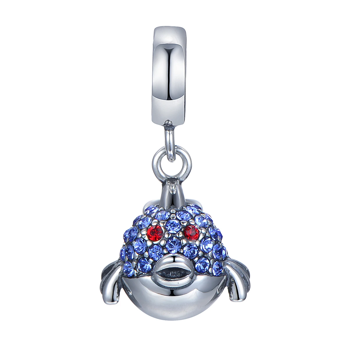 Бусина Шарм рыба из серебра 925 пробы для браслета и ожерелья|charm sterling|silver fish charmbeads