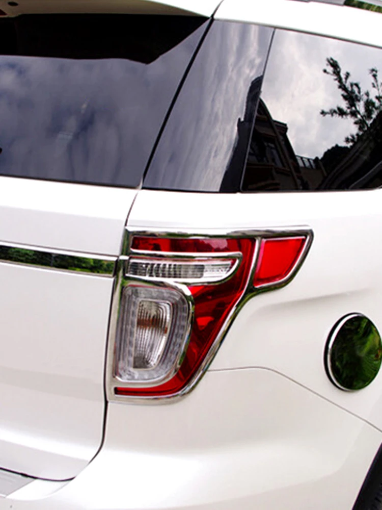 Для Ford Explorer 2011 2012 2013 2014 ABS хромированный задний светильник крышка лампы отделка 2
