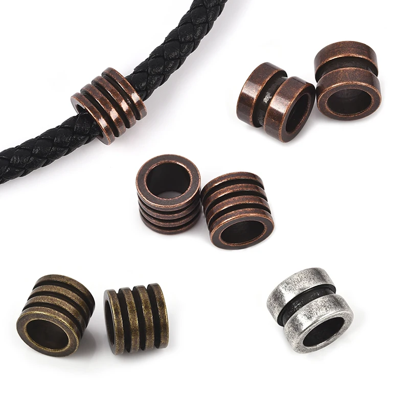 5 шт./лот бусины из нержавеющей стали для браслета в стиле ретро разделительные