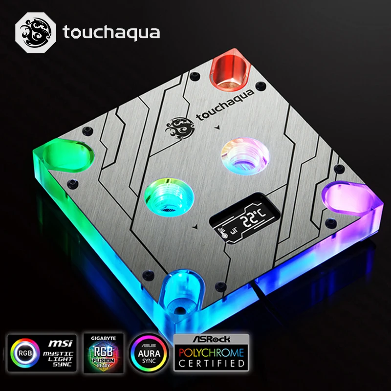 Bitspower Touchaqua медный водяной блок ЦП для Intel платформы 115x X99 X299 вершина MS OLED BPTA CPU