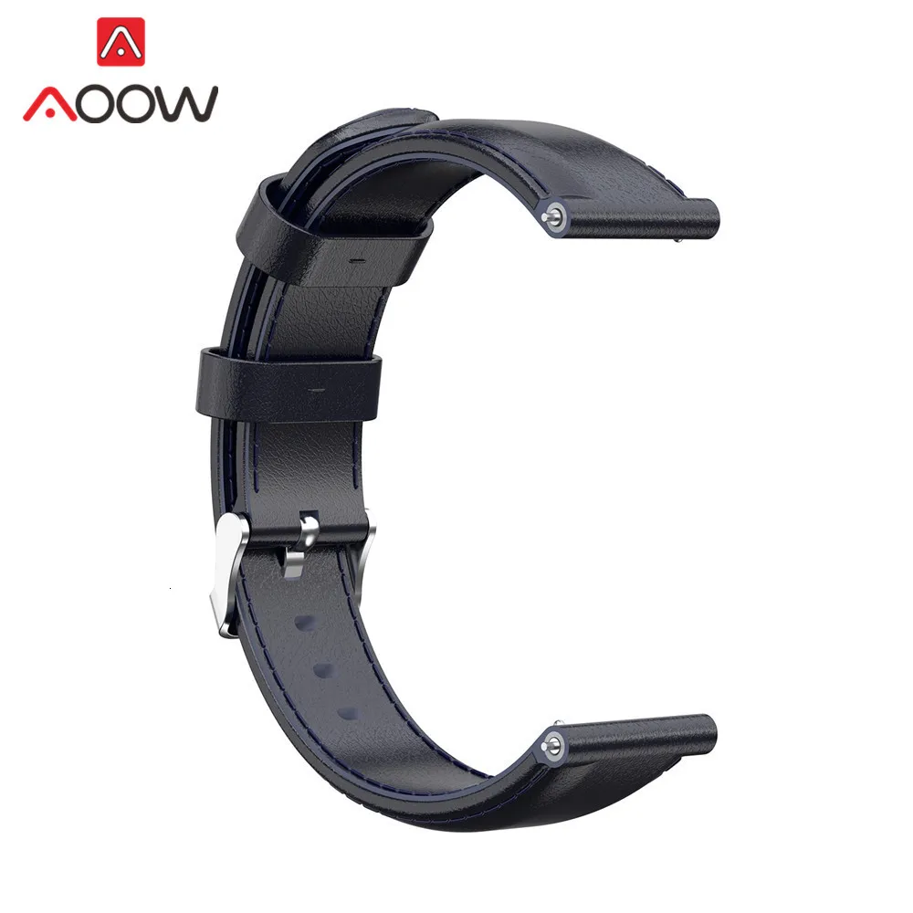 20 мм 22 мм ремешок из натуральной кожи для samsung Galaxy Watch 42 мм 46 мм Active gear Sport S3 S2 быстросъемный браслет ремешок