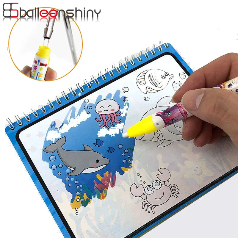 

BalleenShinyChildren's Water Picture Book Puzzle Toys Magic Graffiti Kindergarten Toy Book Scene Copy Coloring Book