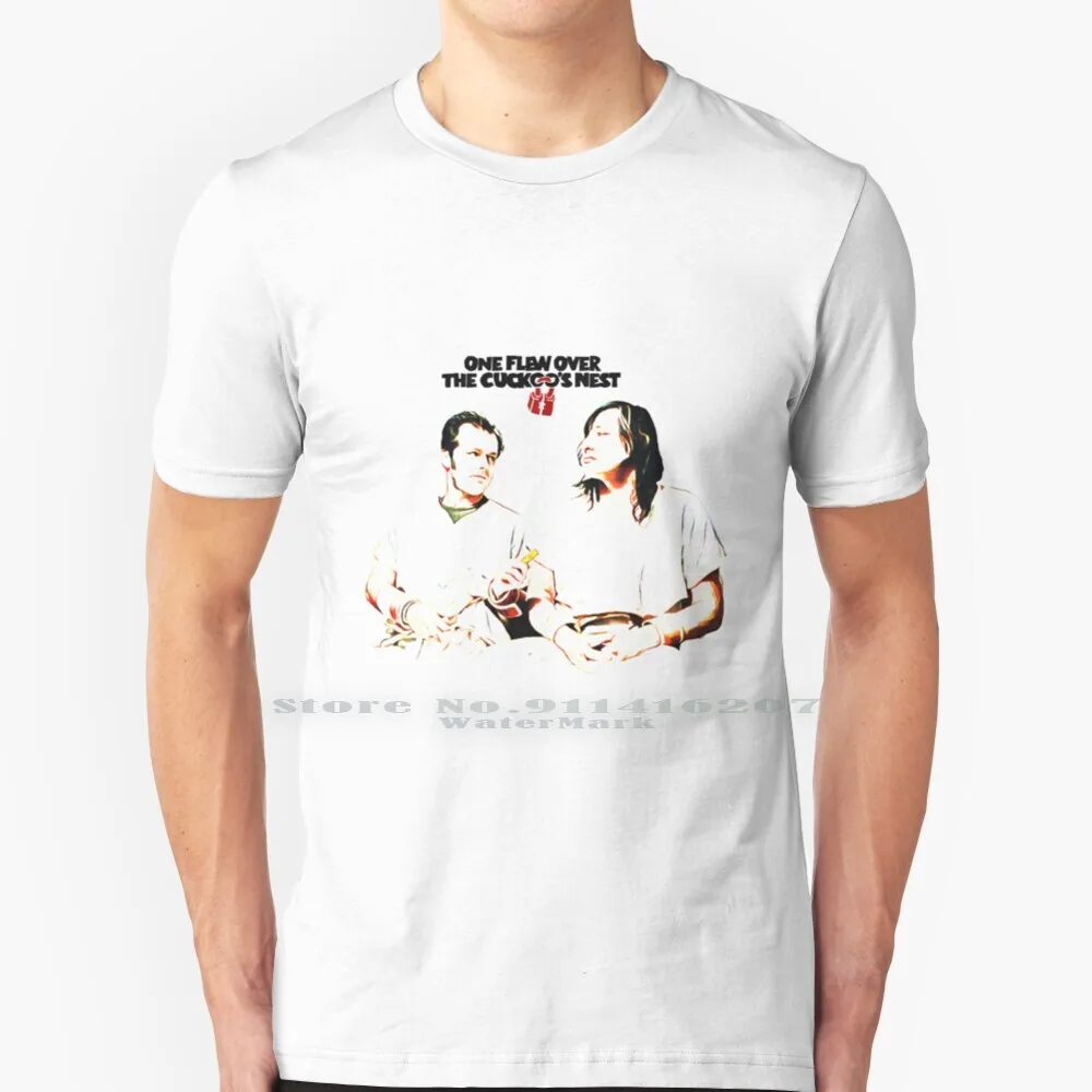 

One Flew Over The Cuckoo’s Nest T Shirt 100% Pure Cotton Flew Cuckoo Nest Jack Nicholson Chief Dourif Ratched Mcmurphy
