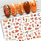 3D наклейка на рождественские ногти, зимняя Снежинка, Рождественская елка, олень, кленовый лист, наклейки для маникюра, декор для ногтей, модный, изысканный