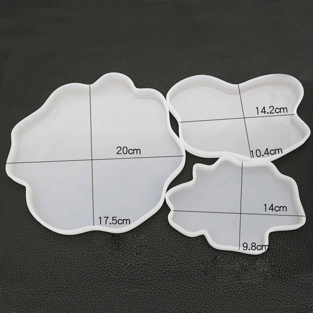 

DIY Transparent Silicone Mould Necklace Mold Resin Decorative Craft Irregular Coaster Epoxy Resin Molds for Jewelry Molds