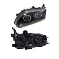 a pair car headlight led aperture lens headlamp for mitsubishi delica l400 1998 black and white
