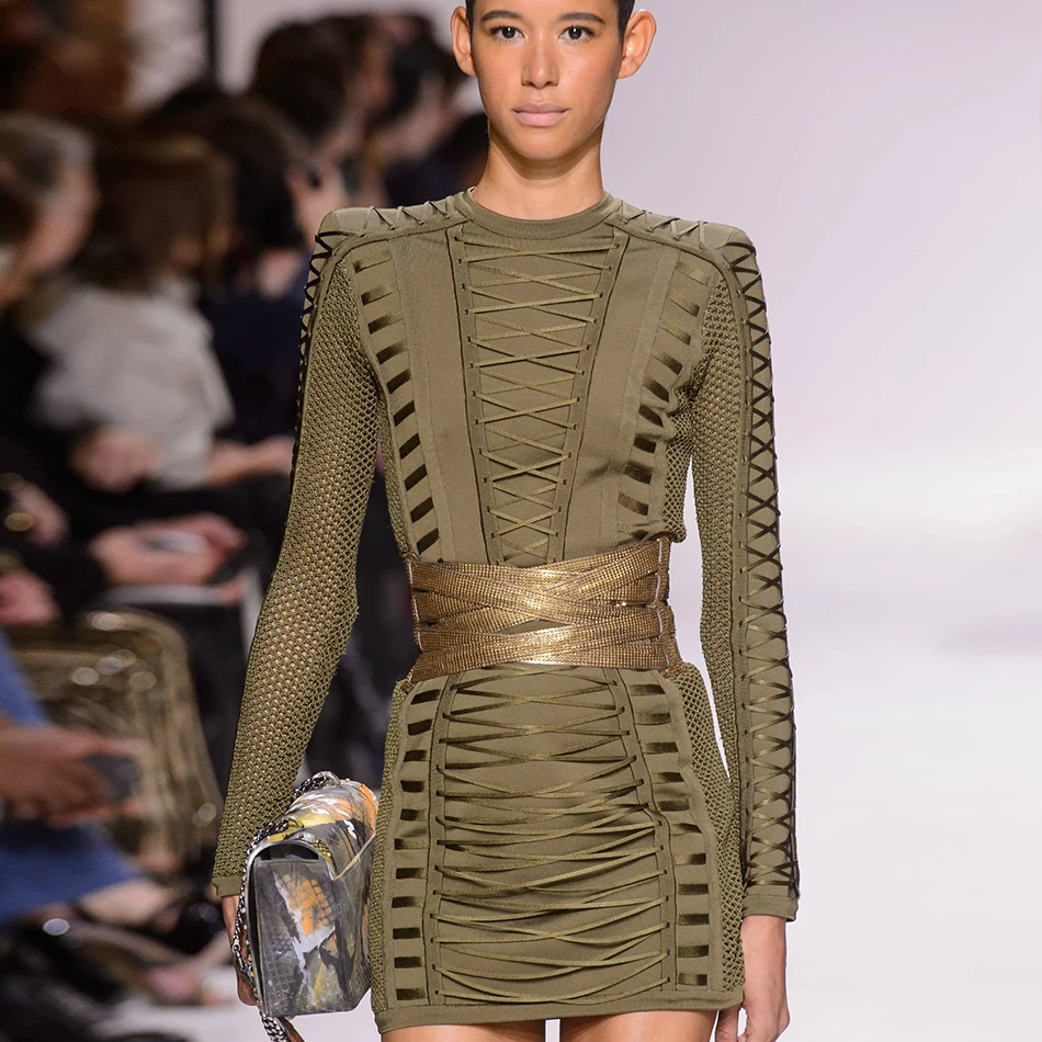 Vestido, обтягивающее платье preto das mulheres, новинка, сексуальная мода, комбинированная сетка, перекрещивающаяся повязка, Vestido, длинный рукав