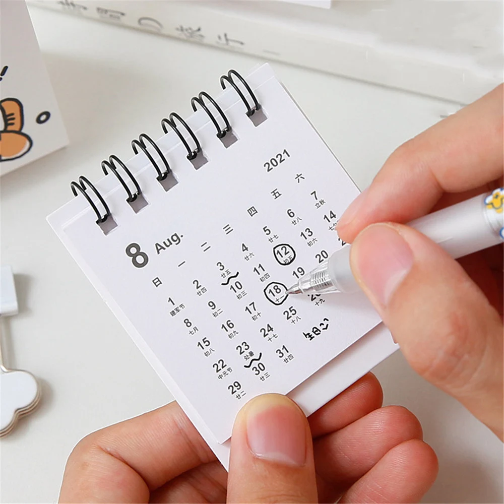 Настольный календарь с милым мультяшным тигром 2022 ежедневный ежемесячный