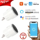 Умная Wi-Fi розетка Tuya, беспроводной мини-выключатель с таймером и дистанционным управлением, работает с Alexa и Google Assistant
