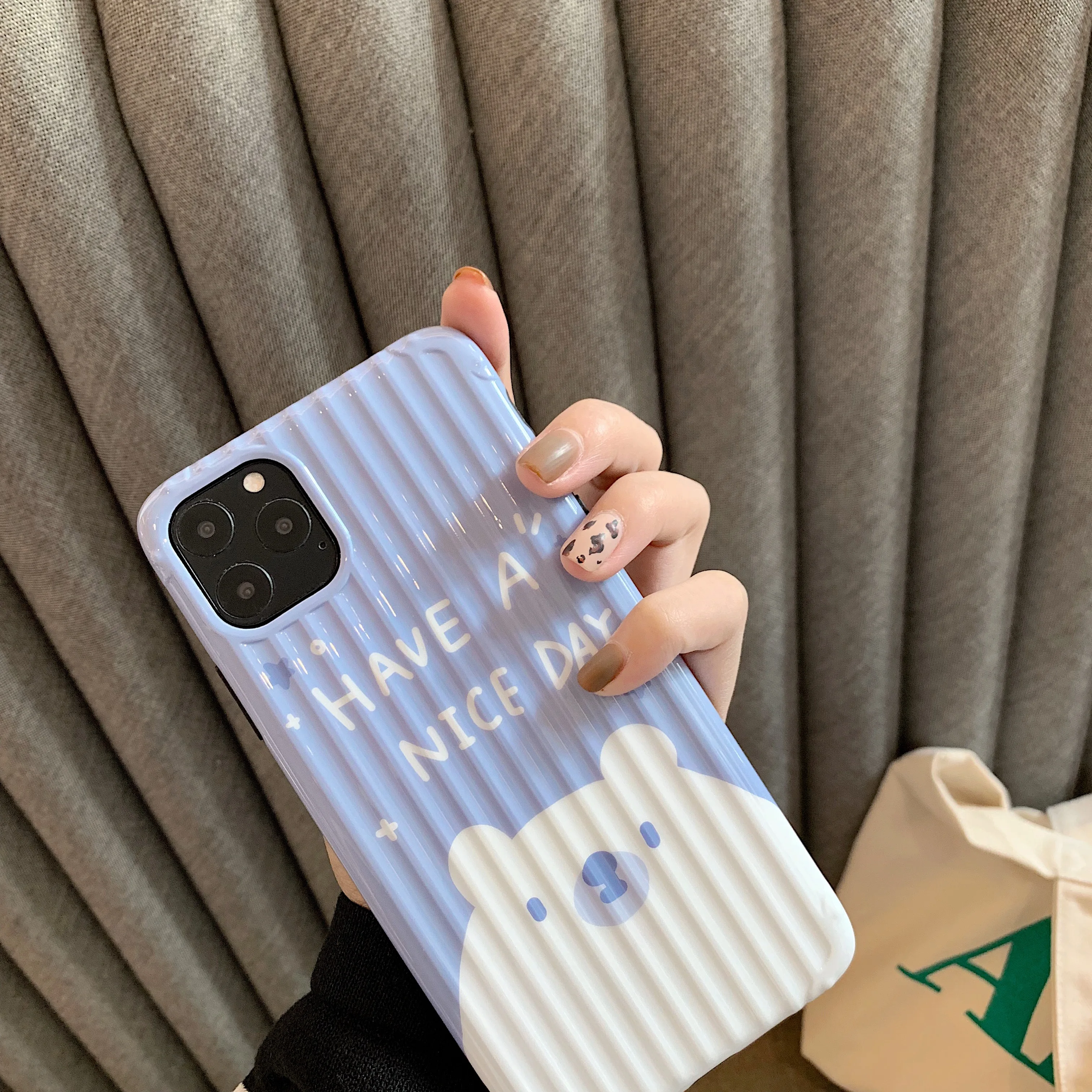 ORYKSZ 3D чехол для телефона с мультяшным медведем iphone 11 Pro Max s XS X XR 6 S 7 8 Plus мягкая