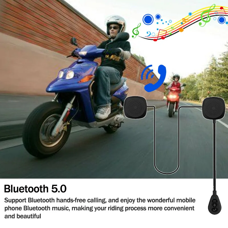 JaJaBor 5-го поколения мотоциклетный шлем гарнитура беспроводная Bluetooth 5,0 MH05 динамик «скутер» наушники громкой связи звонки, музыка Play
