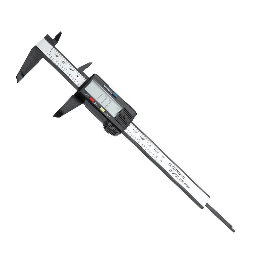 Цифровой штангенциркуль из углеродного волокна с ЖК-дисплеем 30 #150 мм/6 дюймов |