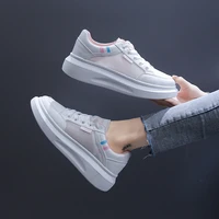 ins net surface breathable white shoe female 2021 summer han edition of the new han edition 8860 students thick bottom sneake