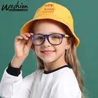 Детские очки с голубой оправой, силиконовые гибкие оптические очки по рецепту для мальчиков и девочек, квадратные пользовательские очки при близорукости и гиперметропии