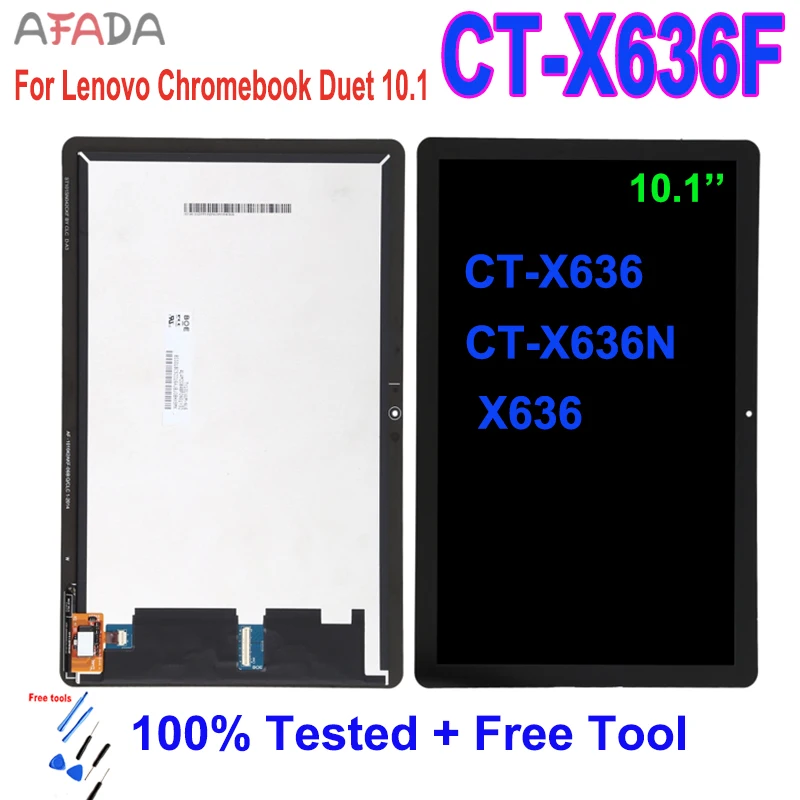 10.1'' LCD Display Lenovo Chromebook Duet CT-X636N CT-X636F  X636 LCD Touch Display Screen Digitizer Replacement Free Tools