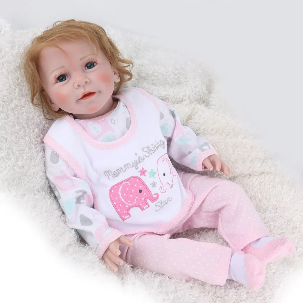 Детские куклы для новорожденных с закрытыми глазами серая одежда мягкая