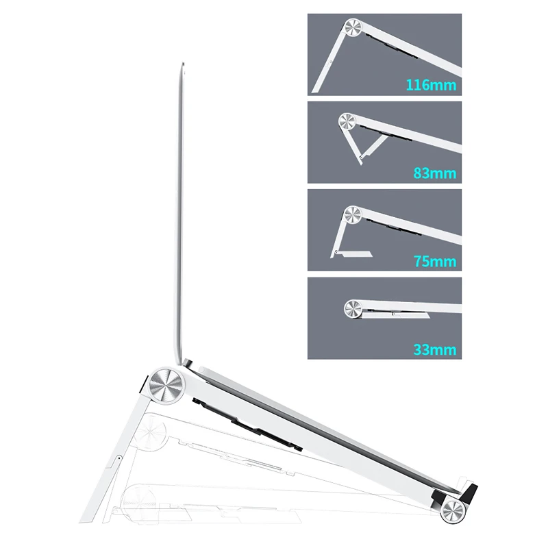 portable laptop stand foldable base notebook holder accessories for macbook pro hp adjustable tablet support cooling stand riser free global shipping