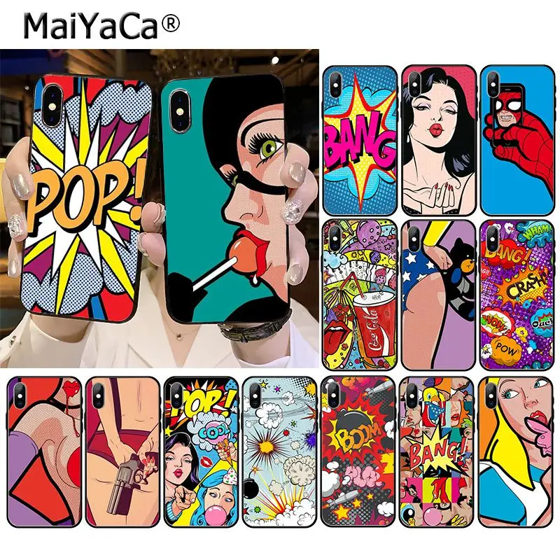 MaiYaCa с принтом &quotпоп арт&quot Bang чехол для телефона аксессуары iPhone 11 Pro XS MAX XR 8 7 6 Plus 5