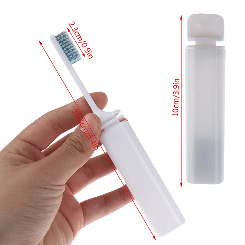 1 шт. портативная компактная складная зубная щетка с бамбуковым углем для