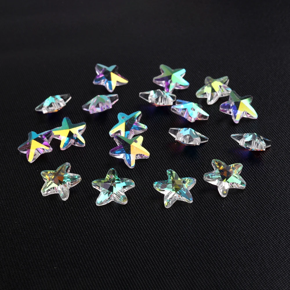 20 шт. стеклянные бусины ZHUBI с пятиконечной звездой 14 мм|lot rhinestone|lot lotcrystal lot |